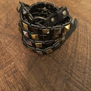 Girls Women’s fashion punk retro wrap studded belt